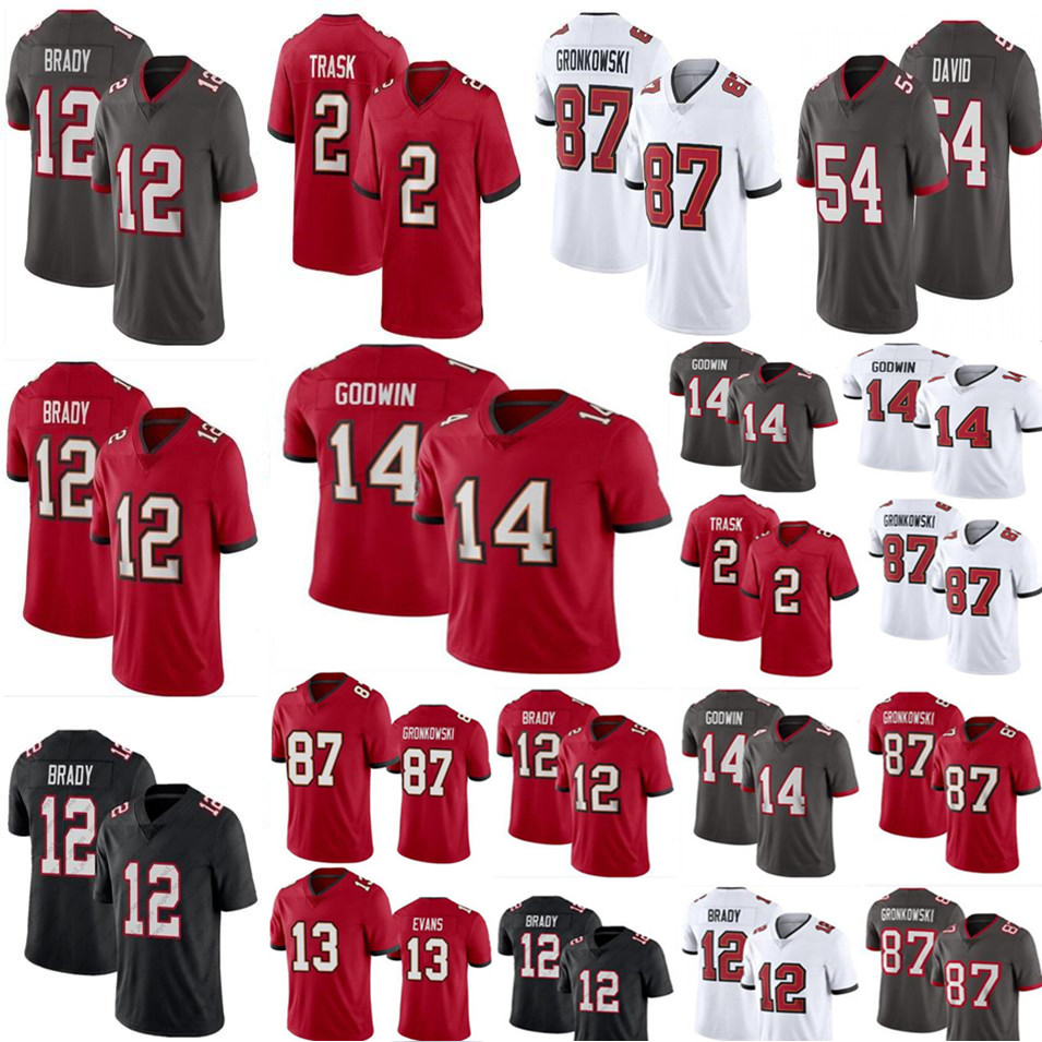 

Mens New 14 Chris Godwin TampaBayBuccaneer81 football 12 Tom Brady 87 Rob Gronkowski 13 Mike Evans stitched Jerseys, Black;red