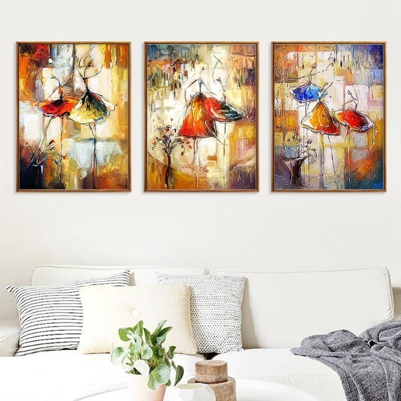 

Paintings Abstract Watercolor Canvas Painting Dancing Girl Oil Poster Personality Home Decoration Wall Art Pictures Drop