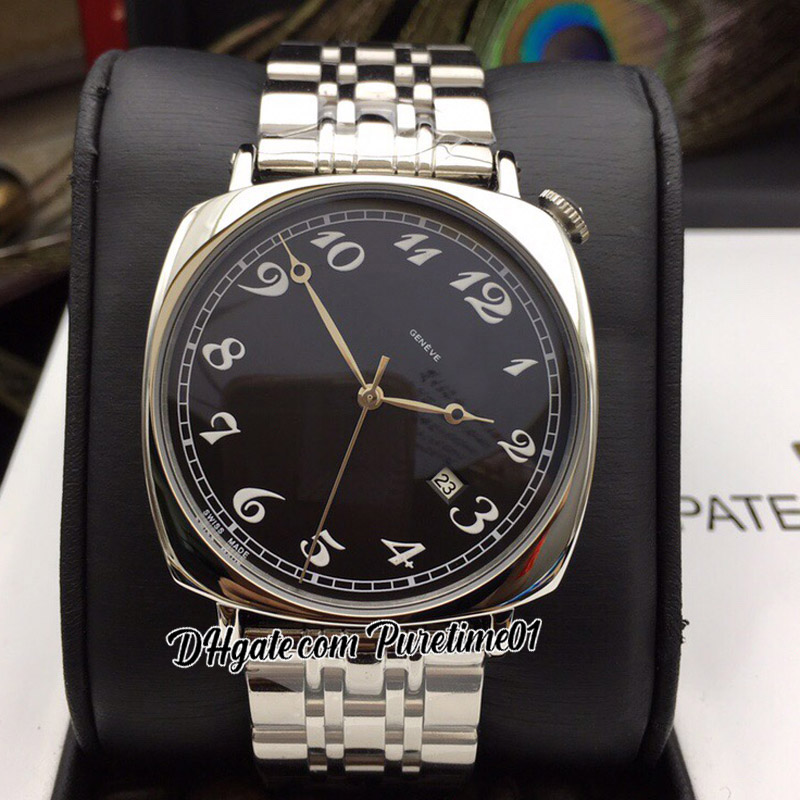 

Historiques American 1921 82035 Automatic Mens Watch Black Dial White Number Markers Stainless Steel Bracelet Sports Watches 4 Styles Puretime01 E152c2, E152 (1)