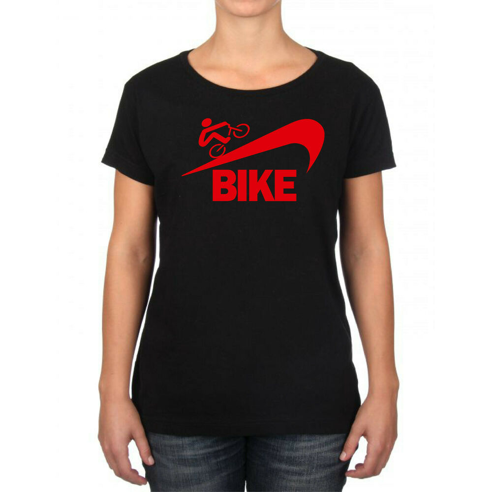 

Womens t-shirt bike velo bmx, White;black
