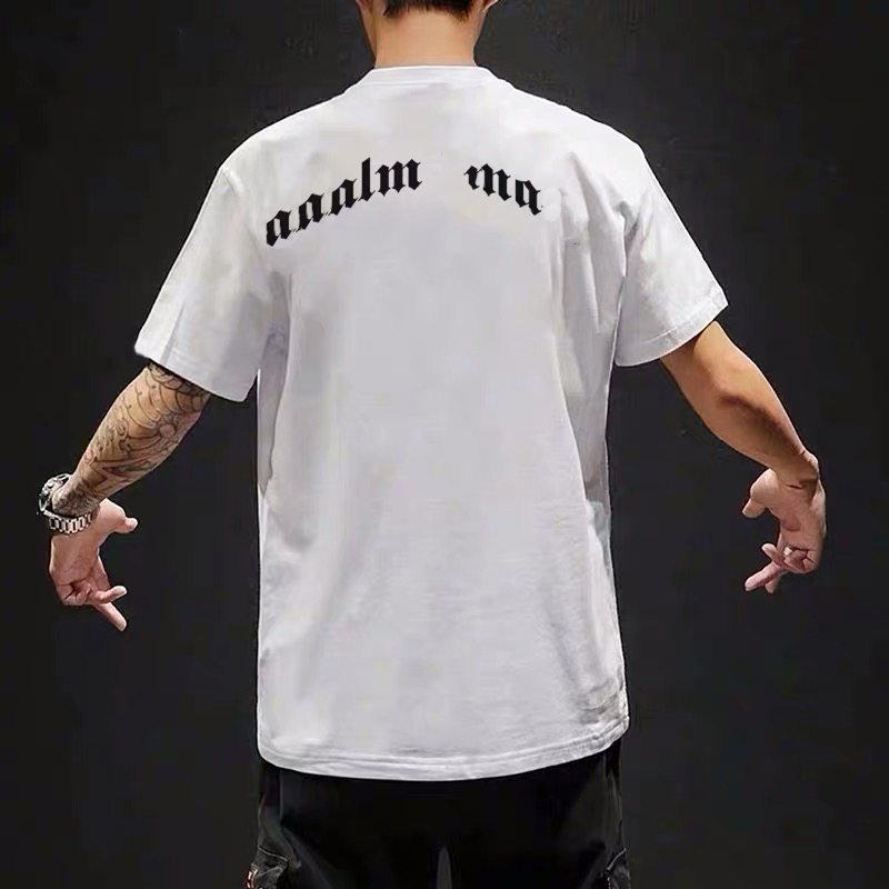

2021ss Summer Men And Womens T shirts Stylist Tees same pal ange Printed short sleeve truncated T-shirt Four colors Guillotine bear M-XL