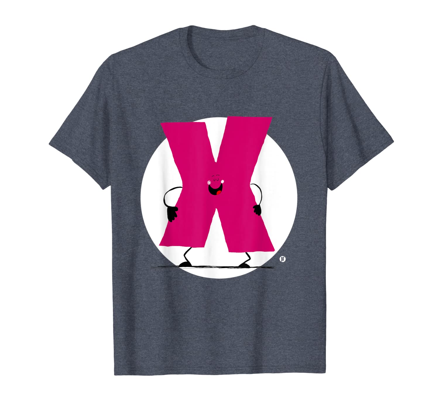 

cute alphabet t shirt - funny letter x shirt gift, White;black
