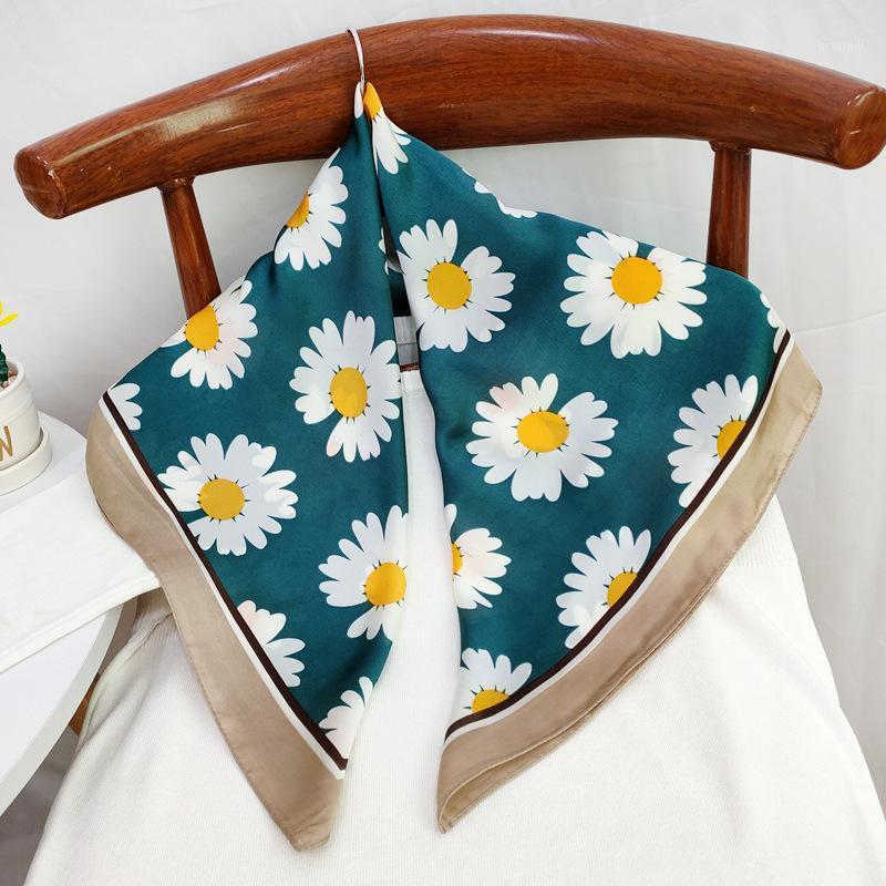 

Scarves Fashion Handkerchief Women Neck Scarf For Hair Small Headband Bag Scarfs Female 70*70cm Shawls And Wraps Head Ladies, Blue;gray