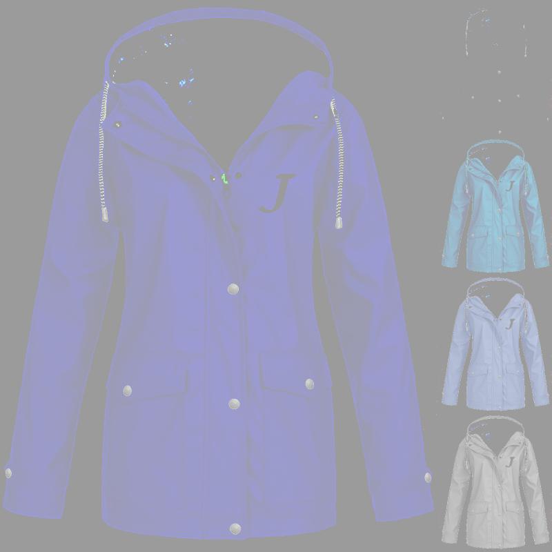 

Women's Jackets Women Casual Solid Color Plush Jacket Outdoor Buttons Drawstring Plus Size Hooded Windproof Watertight Pockets Coat, Black;brown