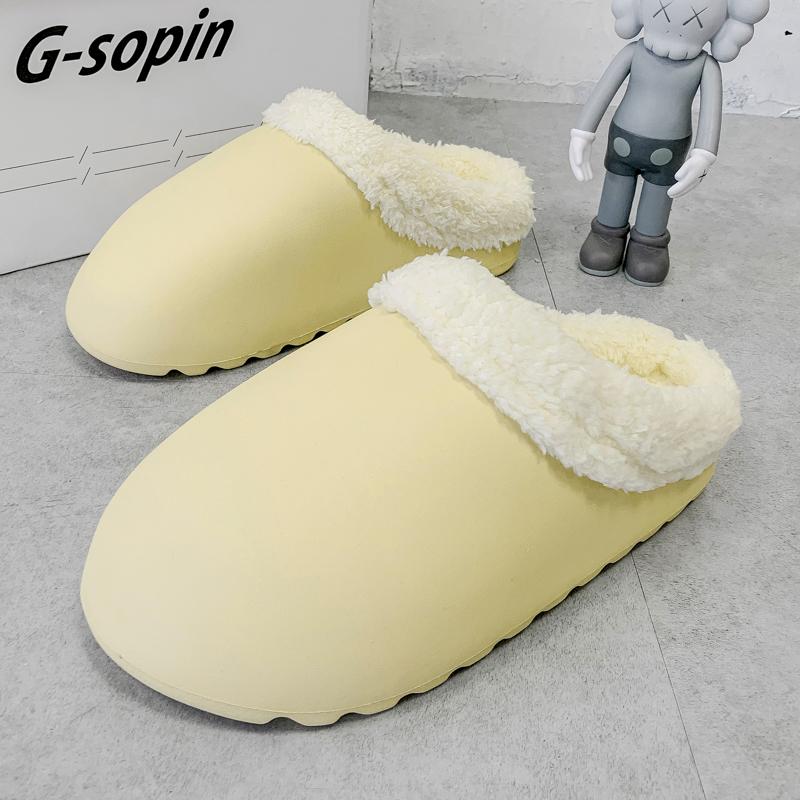 

Slippers Men's And Women's Bread Cotton Indoor Outdoor Trend Fashion Shoes, Black