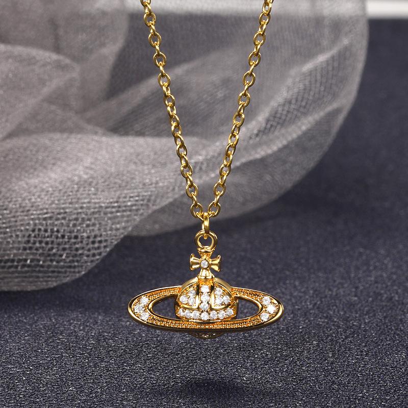 

Pendant Necklaces 2021 Trend Necklace Women Fashion Creative Single Layer Planet High Quality Stainless Steel Accessories