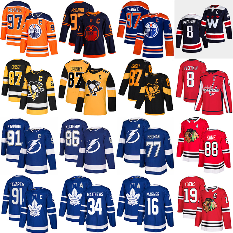 

In stock hockey jerseys 97 Connor McDavid 8 Alexander Ovechkin 34 Auston Matthews 87 Sidney Crosby 88 Patrick Kane 91 Stamkos 77 hedman, Blue 86