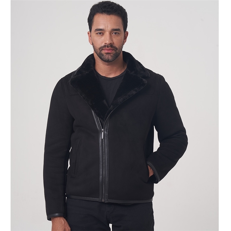 

Men's Winter Coat Male Suede jacket Men's Coat Fashion Casual Man Apparel High Quality Men's Clothing OGMANDO1878 211111, Black