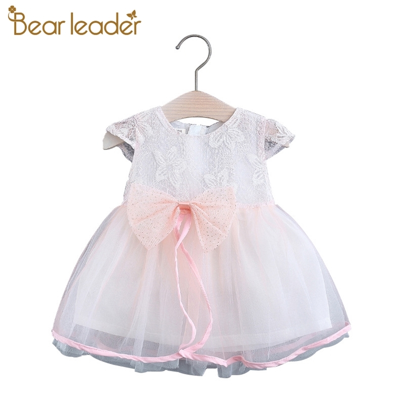 

Baby Girls Lace Flowers Dress Summer Kids Party Princess Costumes Toddler Bowtie Clothes sweet Outfits 6M- 210429, Ah1720white