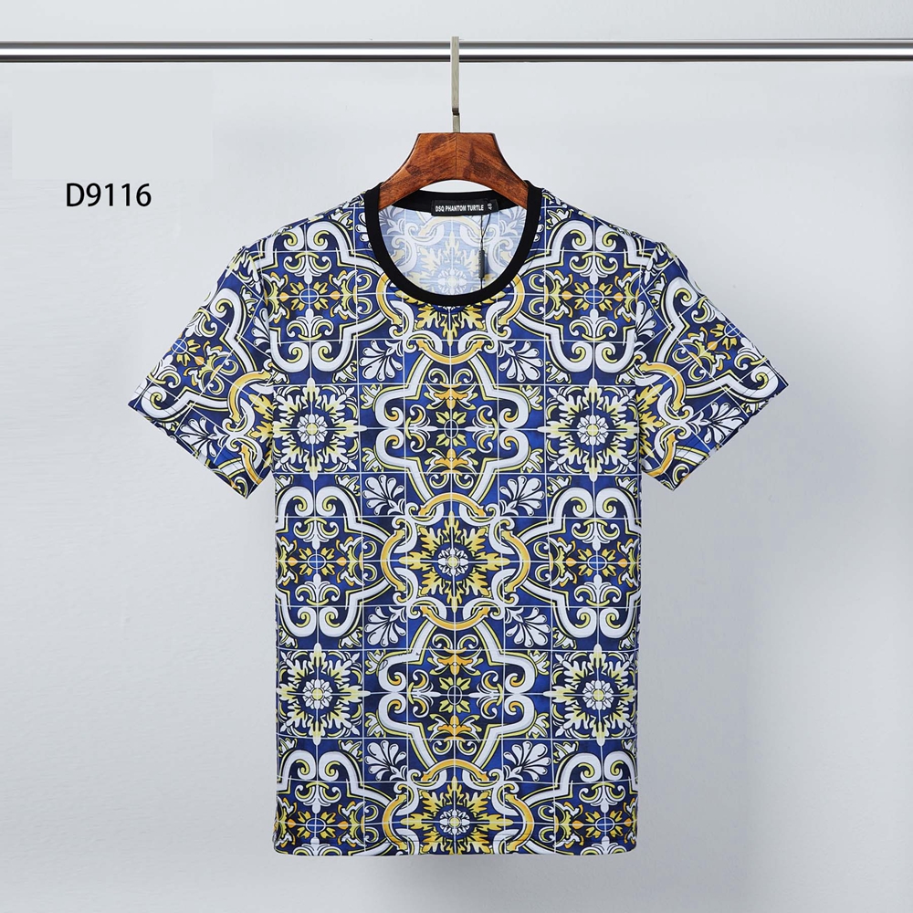 

DSQ PHANTOM TURTLE 2021SS New Mens Designer T shirt Paris fashion Tshirts Summer DSQ Pattern T-shirt Male Top Quality 100% Cotton Top 0527, White;black