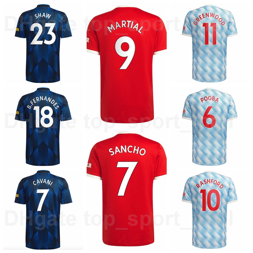 

2021 2022 Men 21 JAMES Soccer Jersey 6 POGBA 5 MAGUIRE 23 SHAW 2 LINDELOF 1 DE GEA 37 GARNER 14 LINGARD 10 RASHFORD 18 FERNANDES 7 CAVANI UTD Football Shirt Kits ManLian, With patch