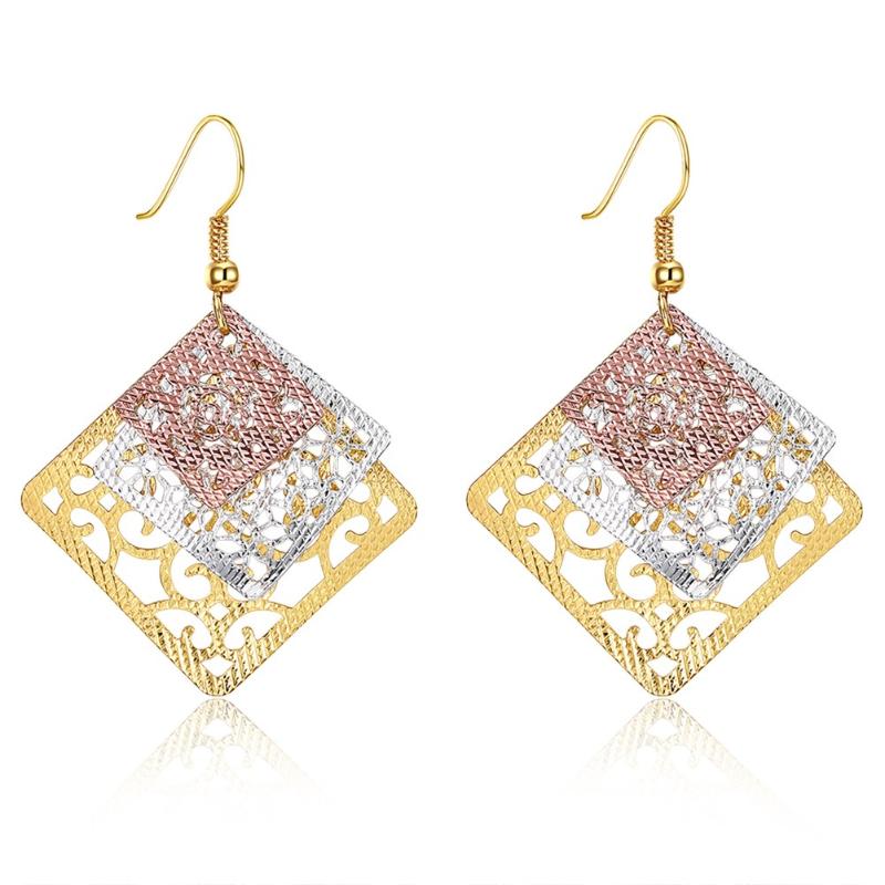 

Dangle & Chandelier Arrival Gold Color Earrings For Women Female Wedding Earring Classic Jewelry Decoration Damen - Ohrring