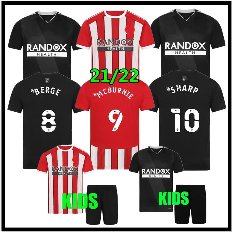 

2021 2022 Sheffield Soccer Jerseys MOUSSET United 21 22 McBURNIE LUNDSTRAM FLECK home away Football Shirt NORWOOD SHARP men+kids Jersey set, Red