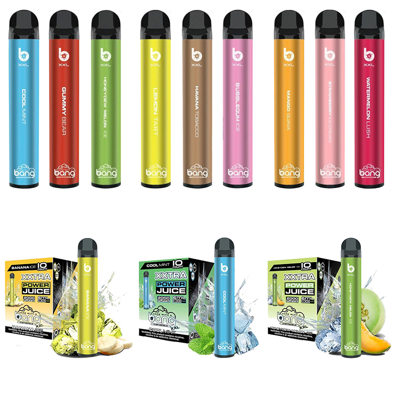 

Bang XXL 2000 Puffs XXTRA Disposable Vape Pen mix flavors Kits cigarettes 800mAh Battery 5ML Vapor eCigs Puff bars electronic cigarette dropshipping