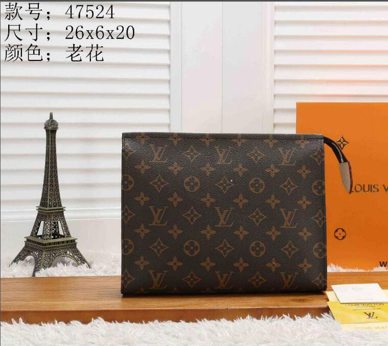 

GGLVLouisVutton YSLVITTON Leather Handbag Travel Toiletry Pouch Wallet Makeup Zopper Bags Clutch Women Cosmetic Bags, A1