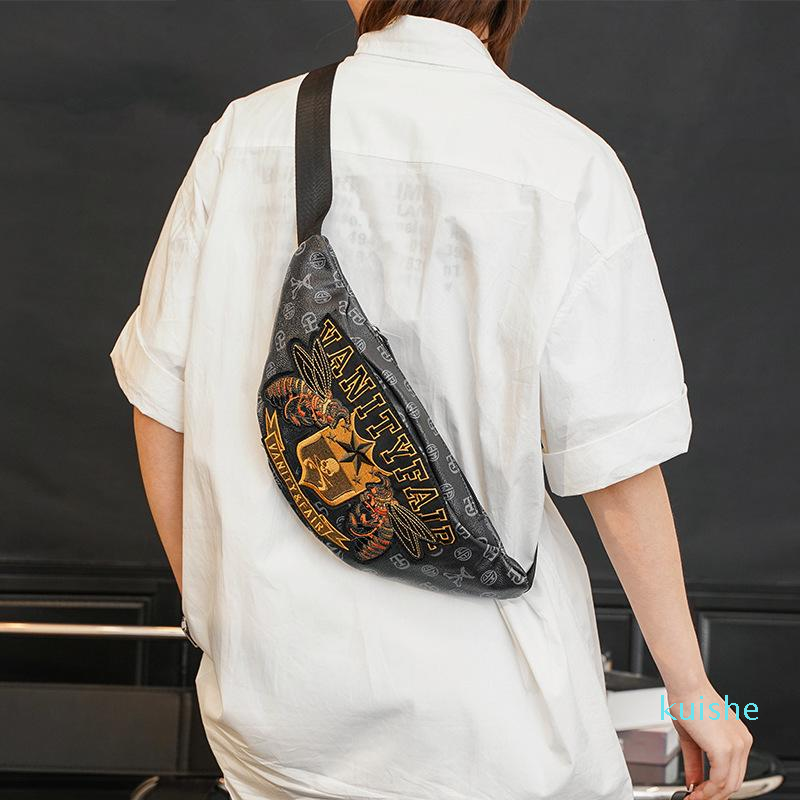 

Waist Bags For Women Luxury Fanny Pack Men Black Purse Crossbody Bag Packs Wallet Fashion Designer Chest Skull Belt, Sky blue