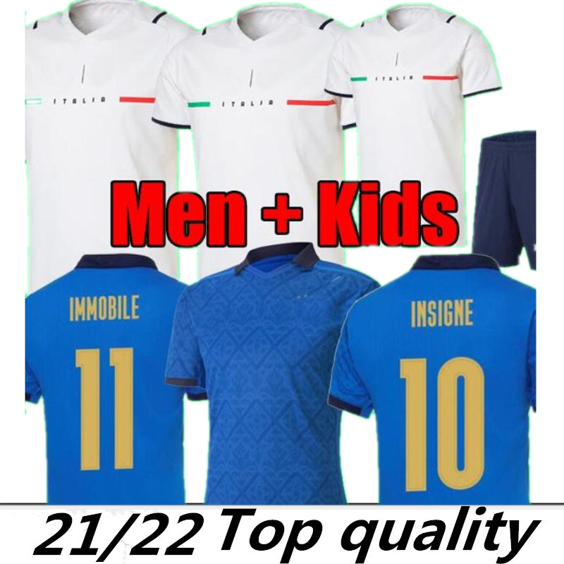 

2021 AWAY soccer Jersey BARELLA SENSI INSIGNE 20 21 22 Euro Cup Renaissance CHIELLINI BERNARDESCHI football shirts men + kids kit uniforms