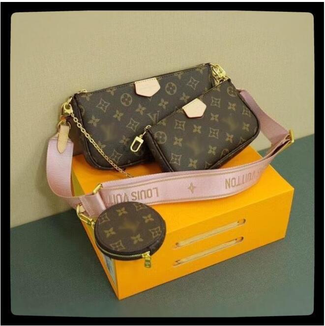 

New LVLOUISVITTON BagVUTTON presbyopia five-in-one mahjong bag ladies shoulder messenger bag M44813, Red;black