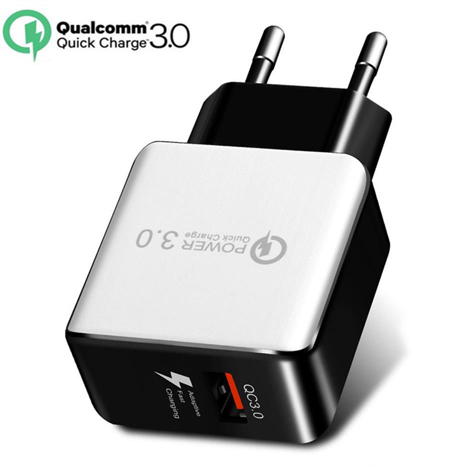 

QC 3.0 Fast Wall Charger USB Quick Charge Travel Power Adapter US EU Plug Mobile Phone Chargers169L