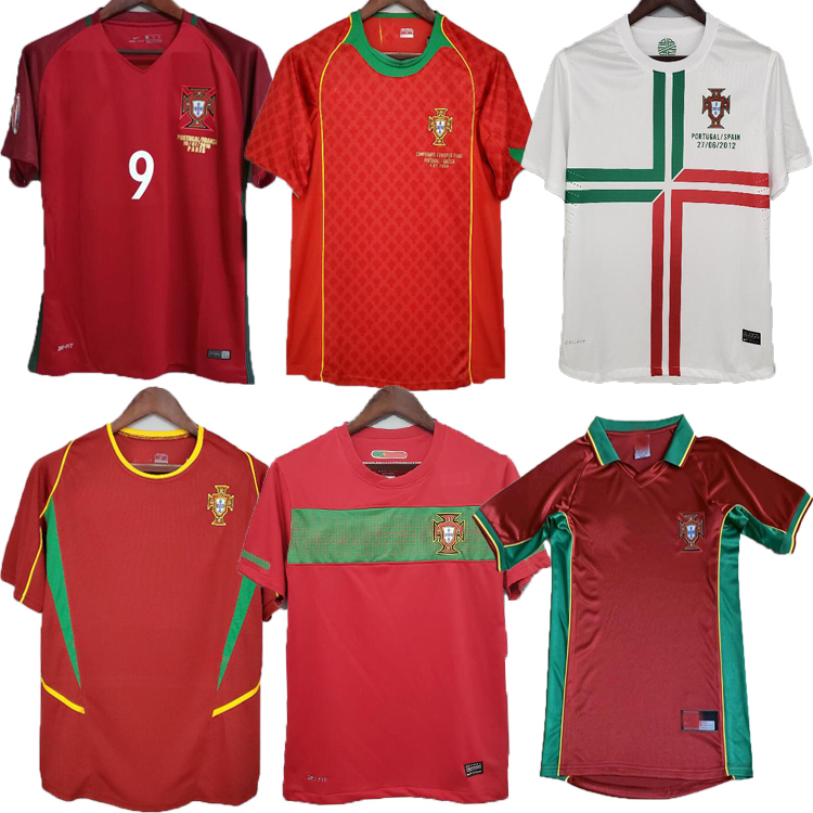 

Portugal RONALDO NANI RETRO soccer jersey 1997 1998 1999 2002 2004 2010 201 FIGO CARVALHO classic camicia RUI COSTA football shirt vintage H, Black;red