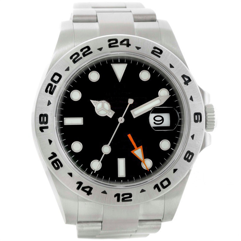 

Men's watch 42MM black disc stainless steel automatic mechanical waterproof night light