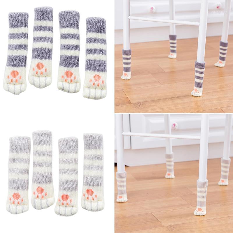 

High 4 PCS Cats Chair Socks Anti-scratches Floor Protective Mat Wear-resistant Cover UEJ Covers
