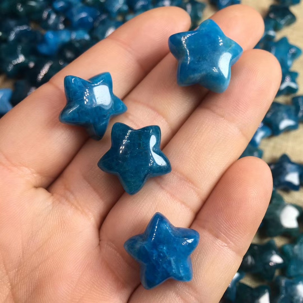 

Natural Crystal Gift Blue Kyanite Stone Star Mini Loveliness Mineral Fashion Exquisite Pendant Reiki Quartz Man Female Festival Decorations