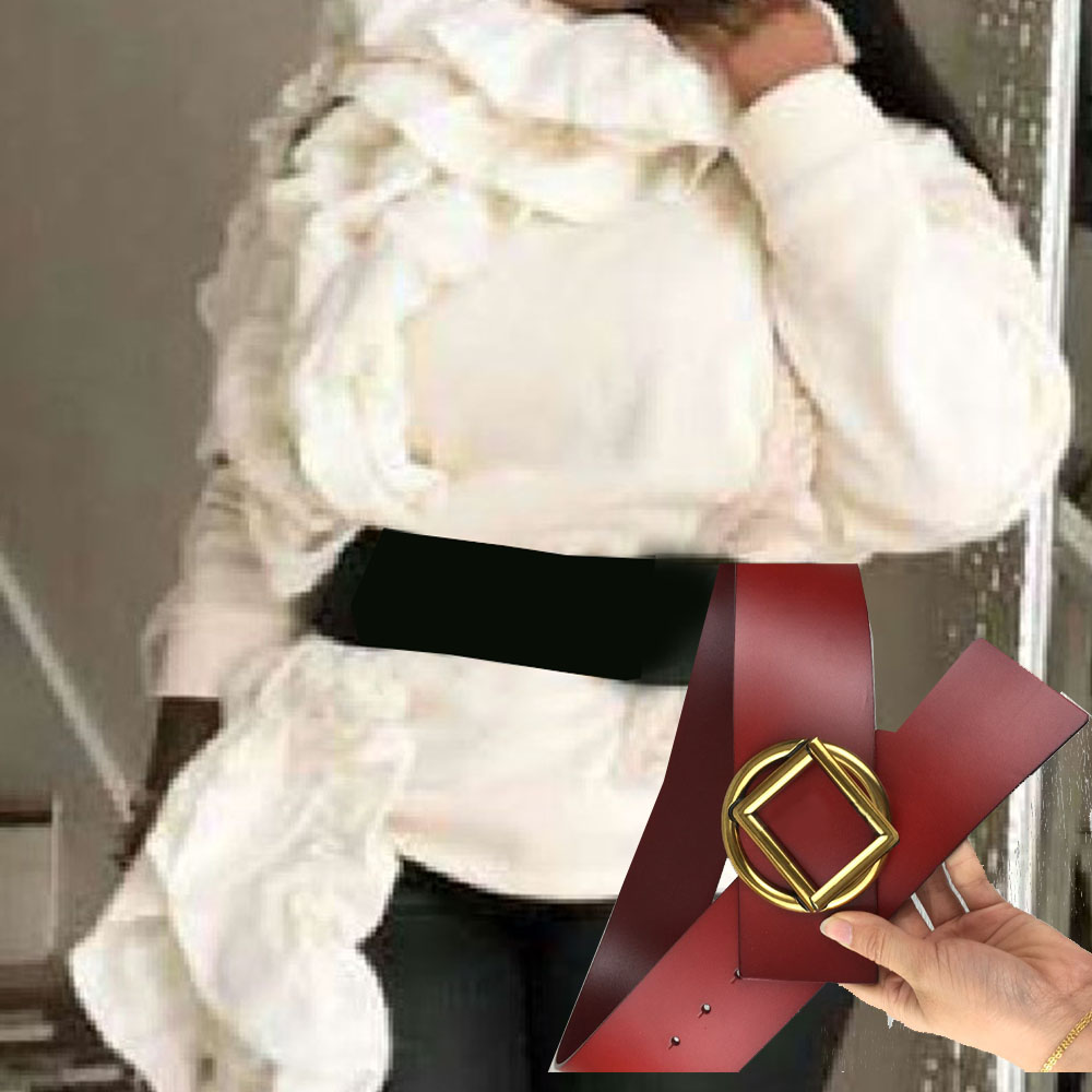 

7V FLuxurys Designers Belt Leather For Women's Fashion Belts High Quality Gold Smooth Buckle Classic Style Women Beautiful 8 Colors 7CM Width Fgd, Multi