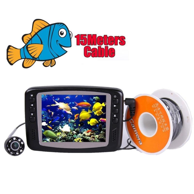 

Underwater Fishing Camera 8 IR LEDs 15m Cable Length Inspection CCTV With 3.5 Inch Color Monitor Fish Finder Night Vision IP Cameras