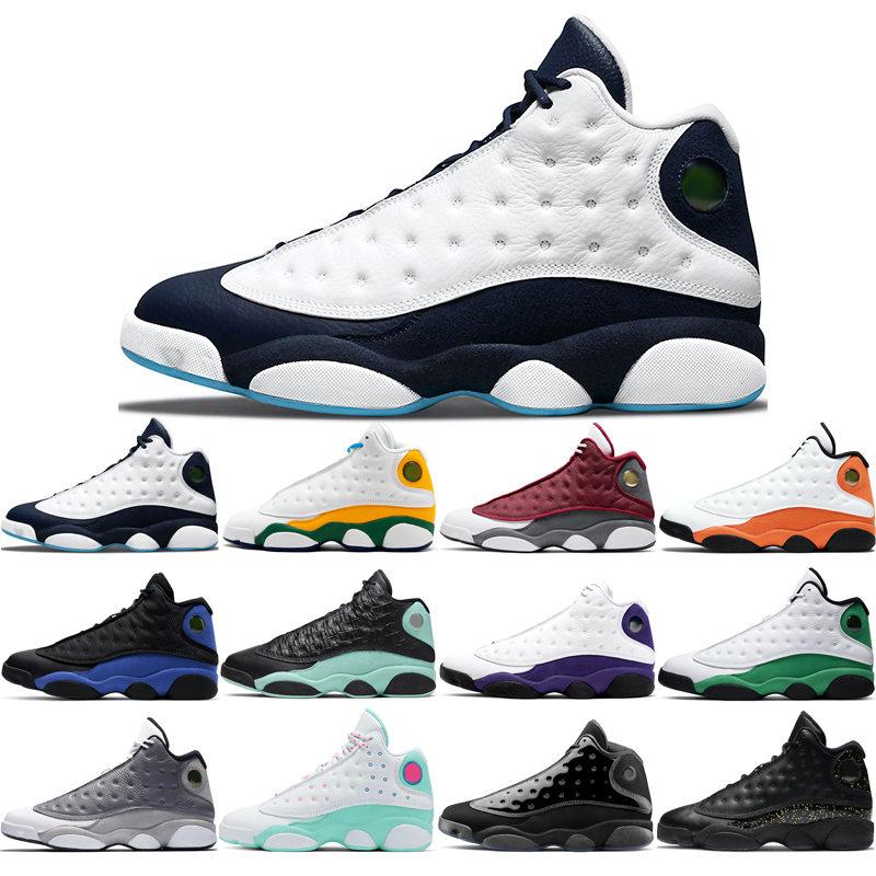 

man basketball shoes 13s fashion Atmosphere Grey Aurora Green Cap and Gown Gold Glitter Hyper Royal Lakers Lucky Obsidian Playground Red Flint Starfish