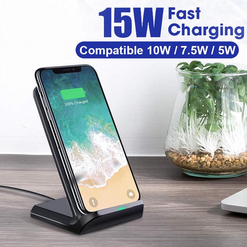 

Cell Phone Mounts & Holders XMXCZKJ 15W Qi Wireless Charger Stand For 11 Pro 8 X XS S10 S9 S8 Fast Charging Station