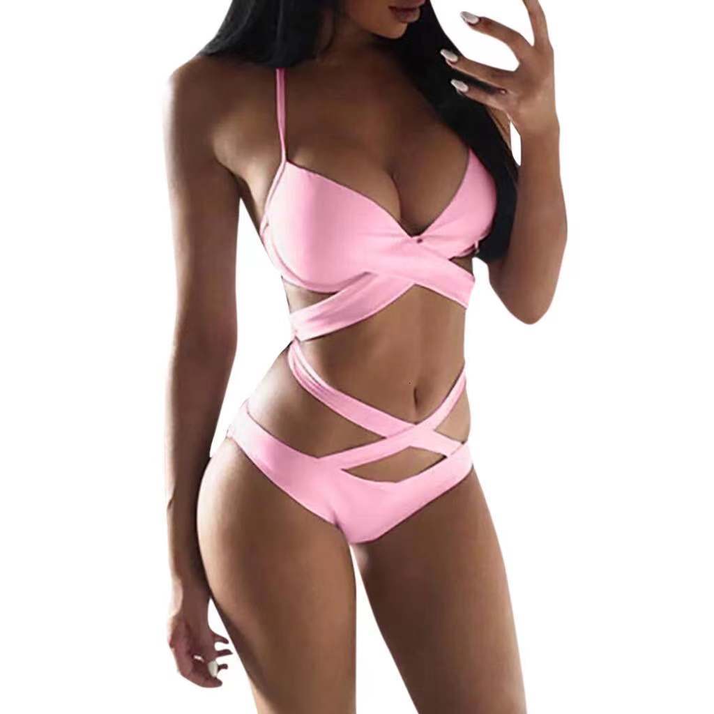 2021 Sexy Swimwear for Women Bandage Bikini Sets Push Up Bra Swimsuit Bathing Suit Brazilian Biqui Swimming
