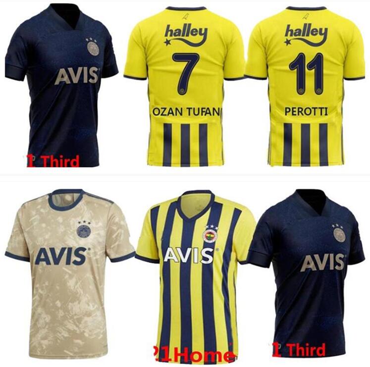 

20 21 Fenerbahce soccer jerseys CAMISETAS DE FÃTBOL home Mesut Ãzil Perotti Ozan Tufan Samatta Camiseta football shirts uniforme, Black;yellow