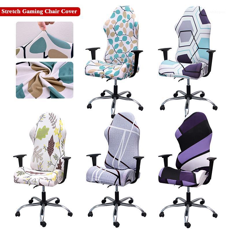 

Lellen Universal Size Chair Cover Computer Office Elastic Armchair Slipcovers Seat With Zip Arm Covers Stretch Rotating
