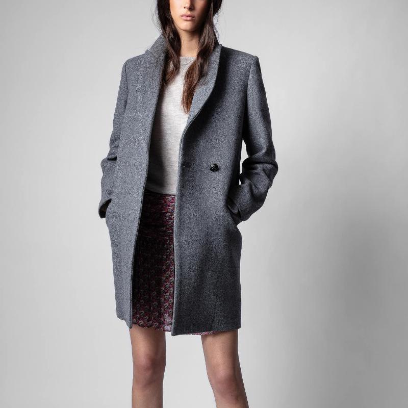 

Women's Jackets Autumn 2021 Black Women Blazer Coat Turn-down Collar Long Sleeve Single Button Fashion Jacket Laine Grey, Black;brown