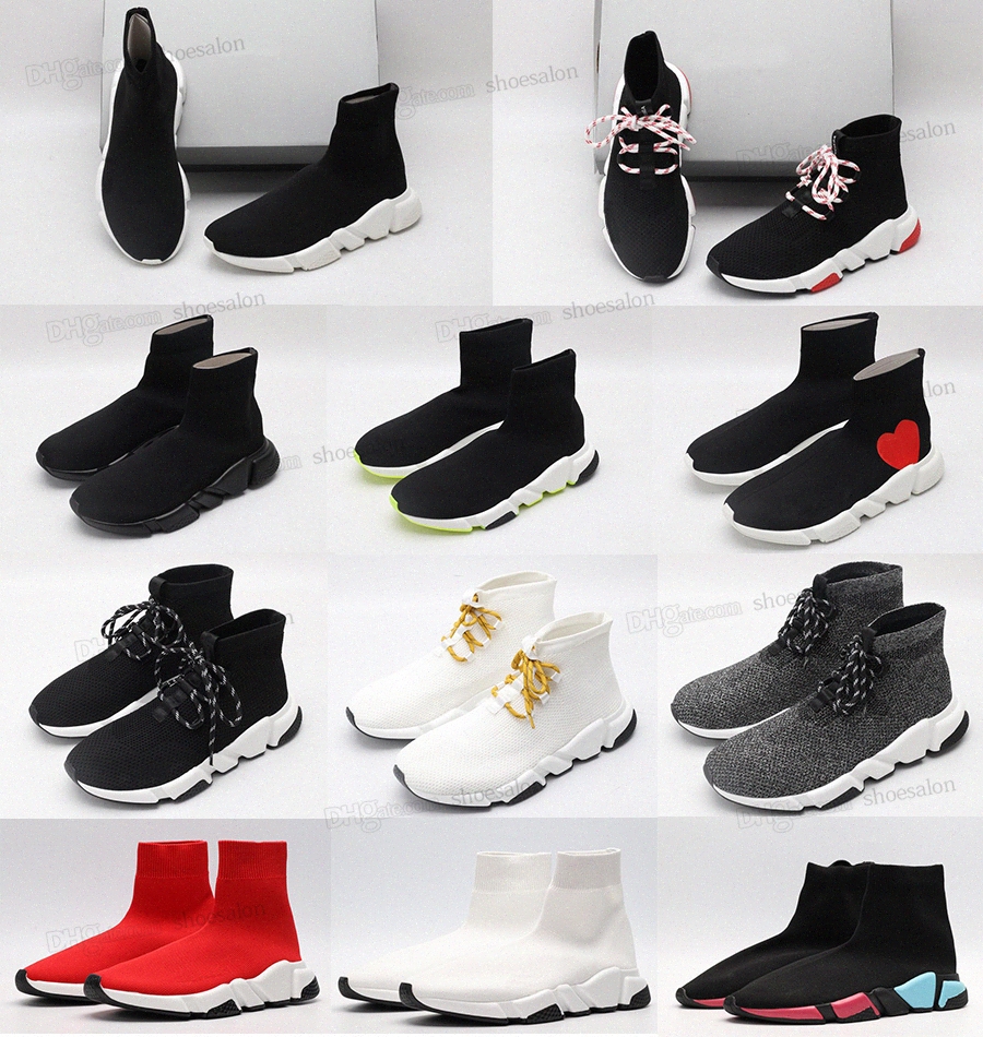 

2022 sock sports speed women men designer runner casual shoes trainers 1.0 lace-up trainer runners sneakers fashion socks boots balenciagas platform Stretch Knit Sneaker, Shoesalon