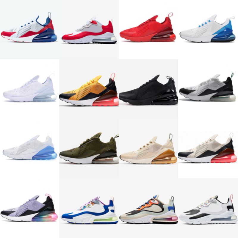 

2021 New 270 running shoes for mens women Light bone Triple White black Red Hot Punch Tea Berry 270s men trainers outdoor sports sneakers
