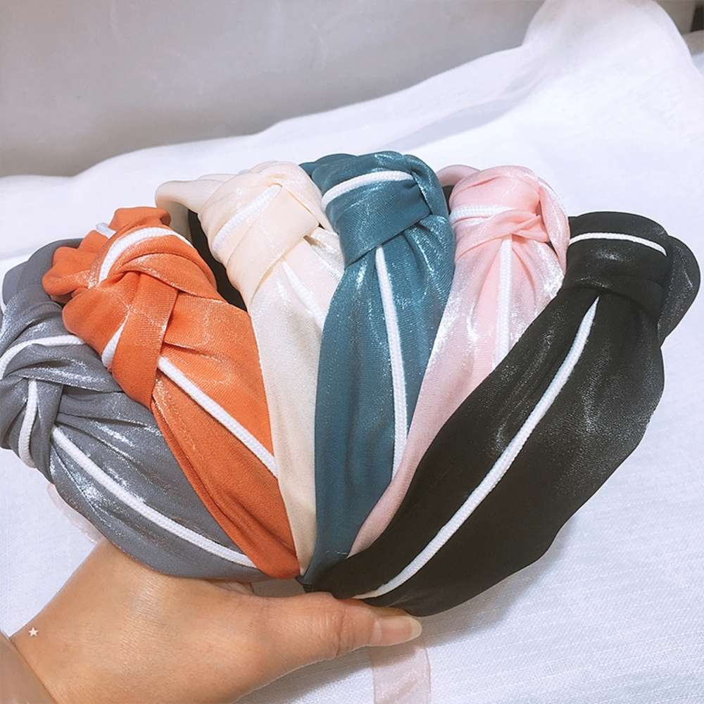 Straight version Korean style knot fashion pressure hoop wide edge cloth hairpin female-image-695861384