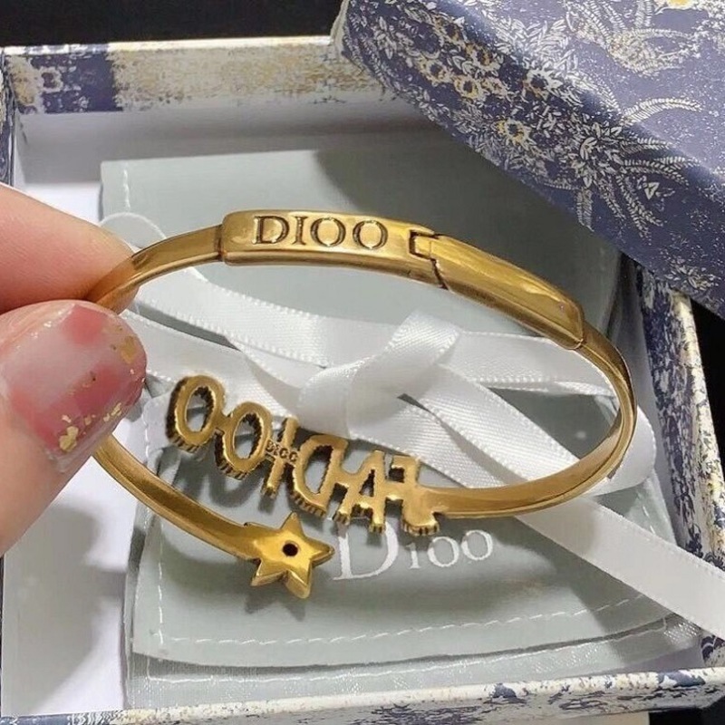

D home / D home new letter jadio Diamond Star Bracelet high version brass Bracelet 6CQW, Black
