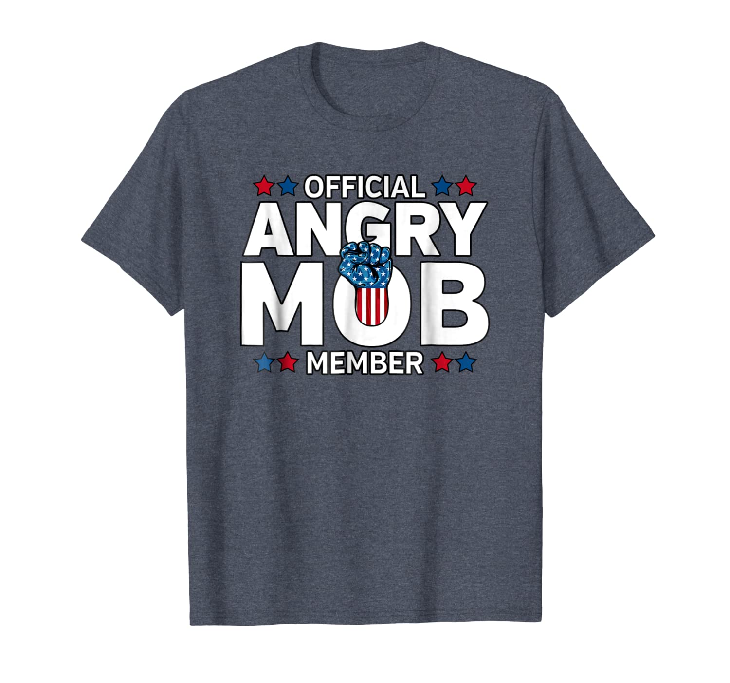

angry mob t-shirt official member democrat tee, White;black