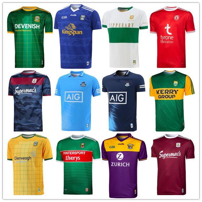 

20 21 Mayo Tyrone Limerick Commemoration Galway Away 2-Stripe 2021 Ireland Kerry Home Rugby Wexford GAA Home Jersey S-3XL, Name and number