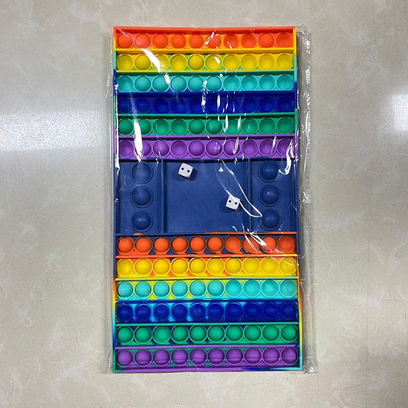

Decompression Toys Push Bubble Checkerboard Rainbow Stress Reliever Fidget Toy Autism Special Needs Sensory Gifts for Kids Party Game