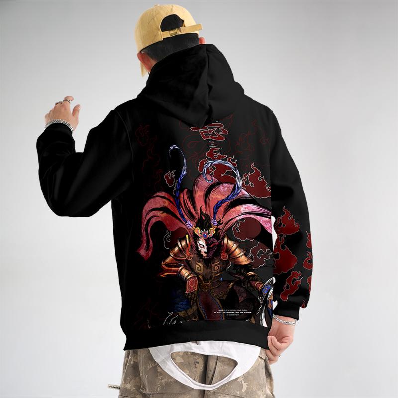 

Men's Jackets Good Evil Goku Printed Black Couple Women Men Zipper Coat Hoodies Harajuku Streetwear Fashion Casual Sweatshirt Top Oversize 6, Black;brown