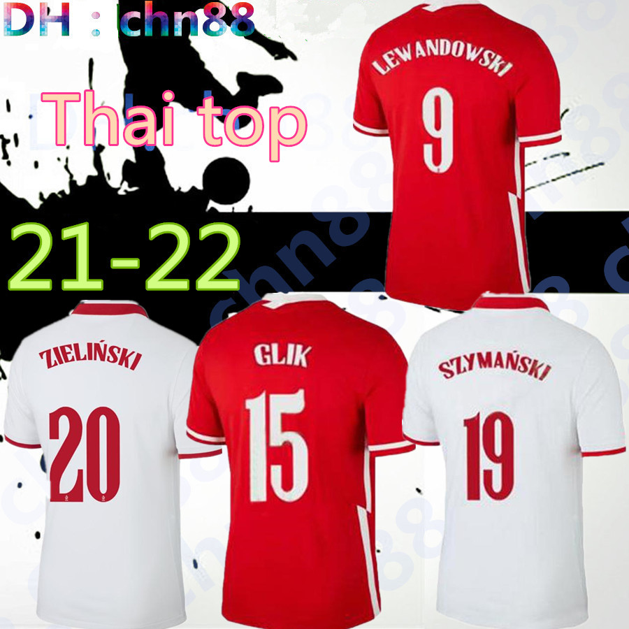 

2021 POLSKA Soccer Jersey Home away 20 21 red white MILIK POL LEWANDOWSKI PISZCZEK and Jerseys football Shirts uniforms, Image