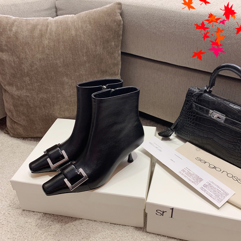 

2022 Top Quality Winter Women Dress Boots High Heels design Leather Boot knitted sock-like flats biker luxury designer shoes Tall Ankle Booties with logo and box -G156, Picture color