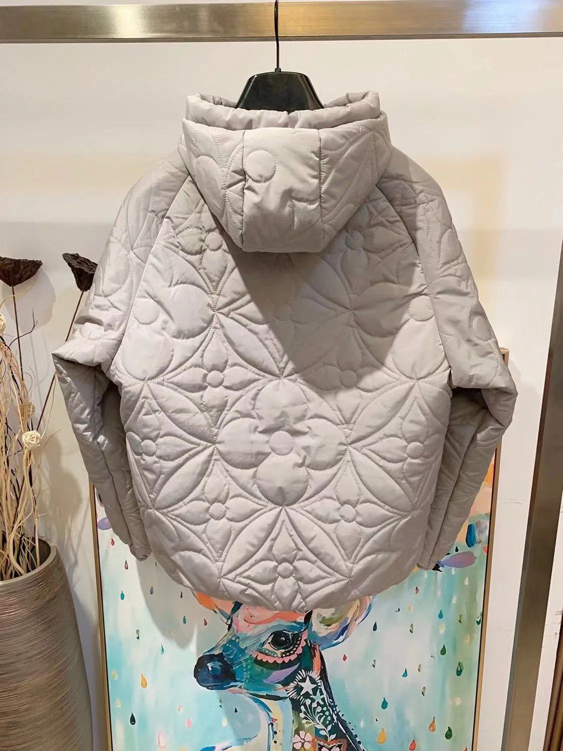 

man designers down clothes hoodie zipper letter two-sided cotton Jacket mens winter coats sweaters men s clothing black 02