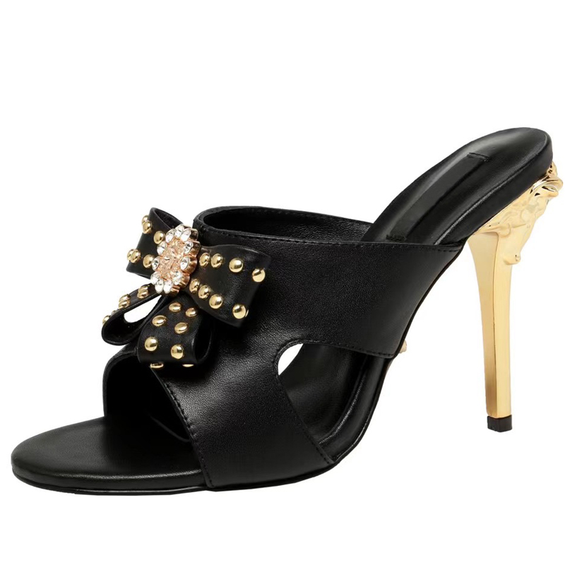 

Luxury designer fashion shoes Lady High Heels Women Party shoes Gladiator Sandals Open Toe Sandal size 35-42, Black