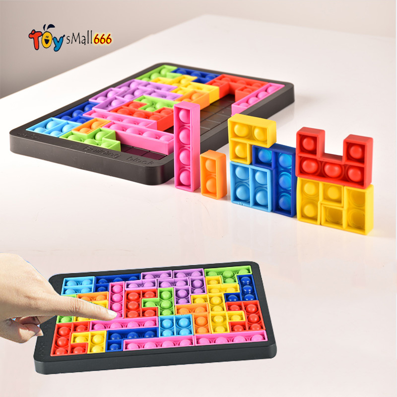 

Push It Tetris Jigsaw Puzzle Toys Reliver Stress Toys Anti-stress Toys Poppits Sensory Fidget Toy to Relieve Autism FY2847