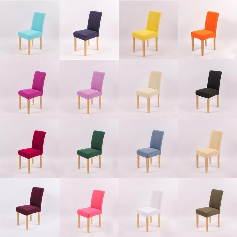

Zerolife 1/4Pcs Solid Color Chair Cover Dining Chairs Polyester Spandex Modern Plain Covers Seat Wedding Banquet