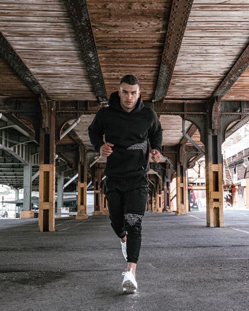 

Men's Sports Suit Sweater Outdoor Basketball Leisure Two-piece Hooded Pullover Jacket1 Tracksuits, Gray